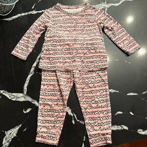 Juicy Couture Heart Print Pink Pajama Set